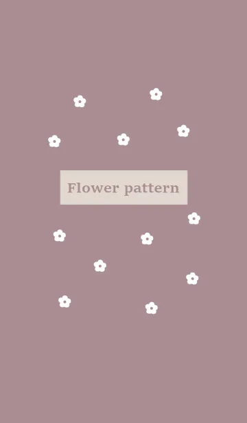 [LINE着せ替え] flower pattern #purple beigeの画像1