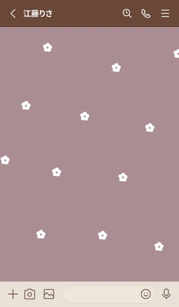 [LINE着せ替え] flower pattern #purple beigeの画像2