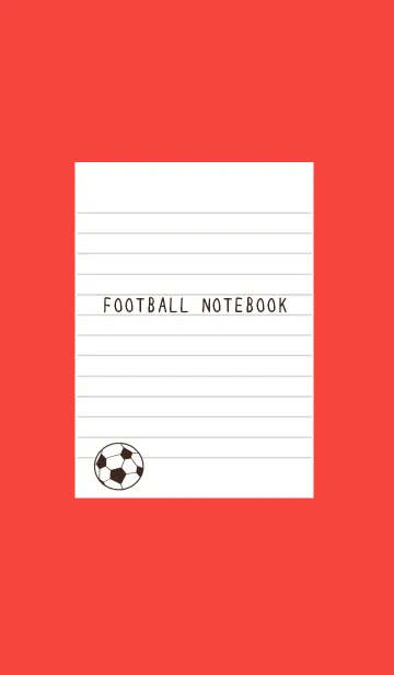 [LINE着せ替え] FOOTBALL NOTEBOOK/レッド/ピンクの画像1