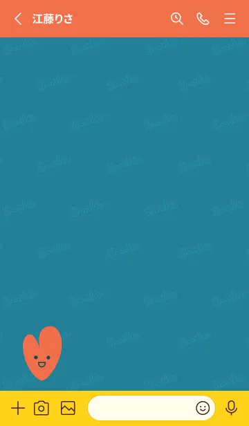 [LINE着せ替え] Smile Love J-Peacock Blue. Yellowの画像2