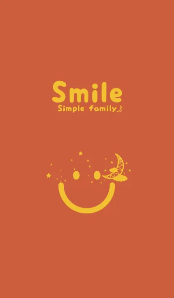 [LINE着せ替え] スマイル＆三日月 樺色の画像1