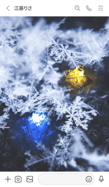 [LINE着せ替え] 雪の結晶と星の光 33の画像2