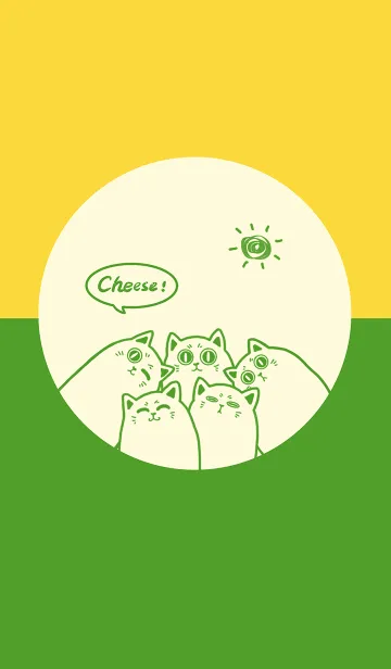 [LINE着せ替え] Meow...Cheese！ J-yellow greenの画像1