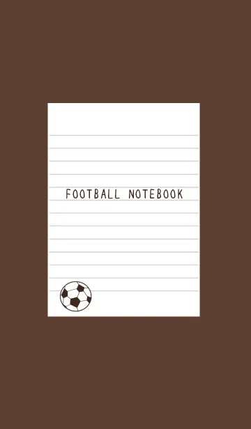 [LINE着せ替え] FOOTBALL NOTEBOOK/チョコレートカラーの画像1