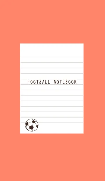FOOTBALL NOTEBOOK/アプリコットカラーの着せ替えメイン画像
