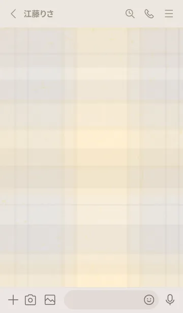 [LINE着せ替え] チェック くすみ オレンジ5の画像2