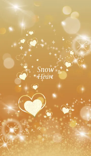 [LINE着せ替え] オレンジ : 恋愛運UP！ snow Heartの画像1