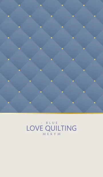 [LINE着せ替え] LOVE QUILTING DUSKY BLUE 20の画像1