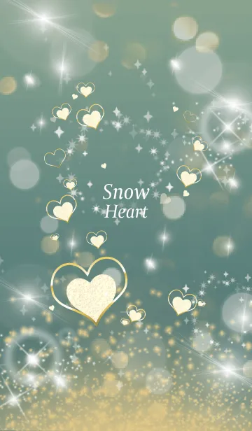 [LINE着せ替え] カーキ : 恋愛運UP！ snow Heartの画像1