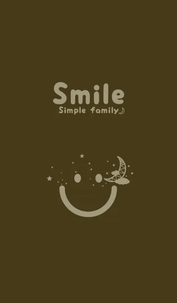 [LINE着せ替え] スマイル＆三日月 墨色の画像1