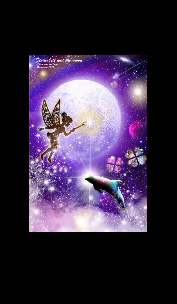 [LINE着せ替え] 願いが叶う月✨ティンカー・ベルとイルカの画像1