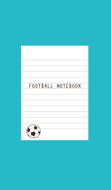 [LINE着せ替え] FOOTBALL NOTEBOOK/ターコイズブルーの画像1
