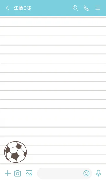 [LINE着せ替え] FOOTBALL NOTEBOOK/ターコイズブルーの画像2