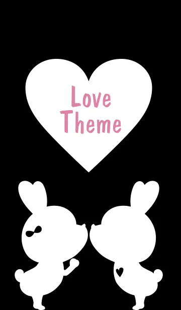 [LINE着せ替え] LOVE THEME Black and White 62の画像1