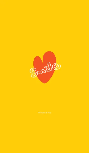 [LINE着せ替え] Smile Love J-bright yellow. Beigeの画像1