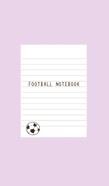 [LINE着せ替え] FOOTBALL NOTEBOOK/ライトパープルの画像1