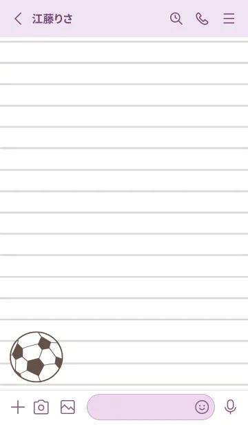 [LINE着せ替え] FOOTBALL NOTEBOOK/ライトパープルの画像2