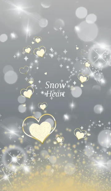 [LINE着せ替え] グレー : 恋愛運UP！ snow Heartの画像1