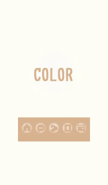 [LINE着せ替え] beige color D12の画像1