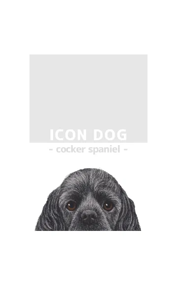 [LINE着せ替え] ICON DOG - コッカー - GRAY/05の画像1