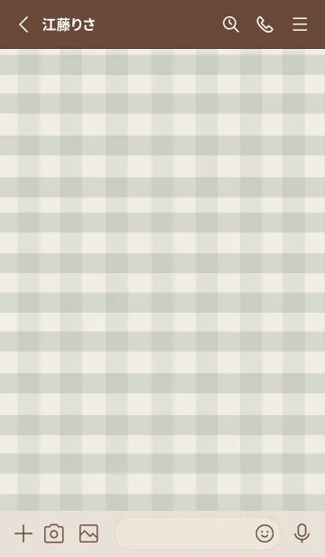 [LINE着せ替え] 大人のシンプルハート -dustygreen check-の画像2