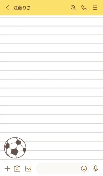 [LINE着せ替え] FOOTBALL NOTEBOOK/イエロー/レッドの画像2