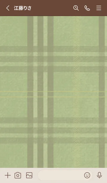 [LINE着せ替え] チェック柄 St 02 - ピスタチオ グリーンの画像2