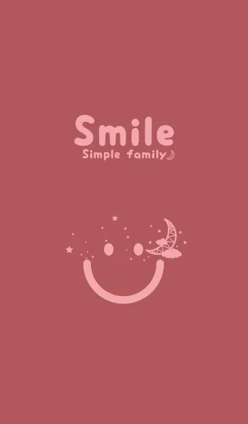 [LINE着せ替え] スマイル＆三日月 クラーレットの画像1