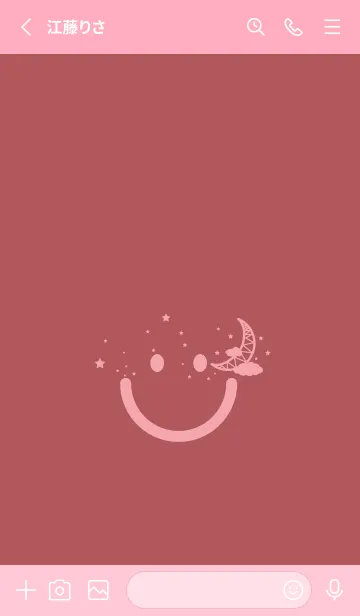 [LINE着せ替え] スマイル＆三日月 クラーレットの画像2