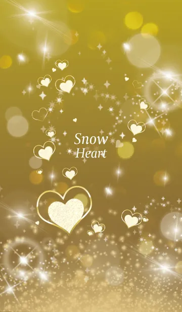 ゴールド : 恋愛運UP！ snow HeartのLINE着せ替え
