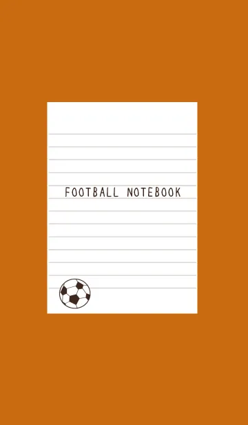 [LINE着せ替え] FOOTBALL NOTEBOOK/ブラウンの画像1