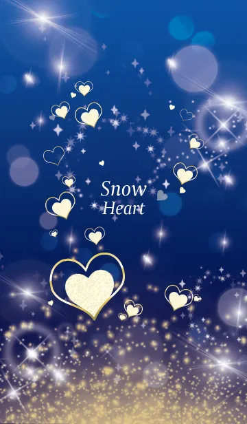 [LINE着せ替え] ネイビー : 恋愛運UP！ snow Heartの画像1