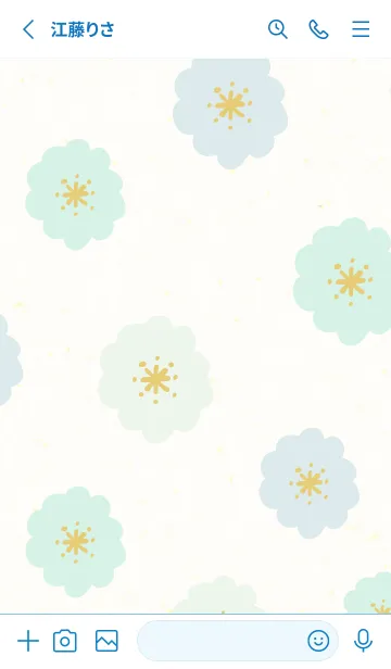 [LINE着せ替え] かわいい丸い花23の画像2