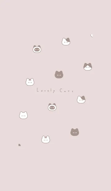 [LINE着せ替え] ゆるいねこ。ピンクとベージュの画像1