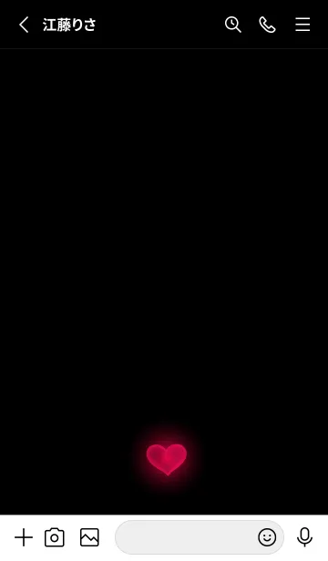 [LINE着せ替え] HEART LIGHT-BLACK 7の画像2