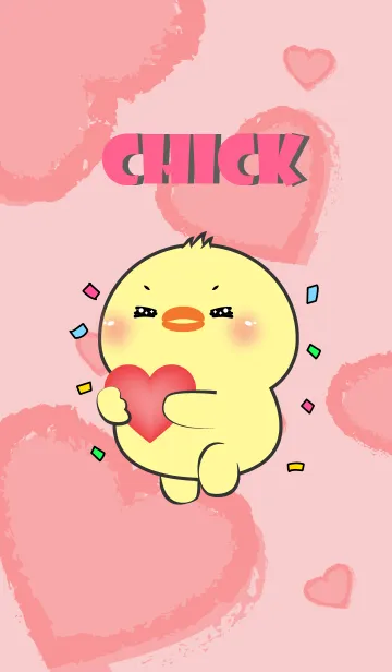 Cute Chick InLove Theme (JP)の着せ替えメイン画像