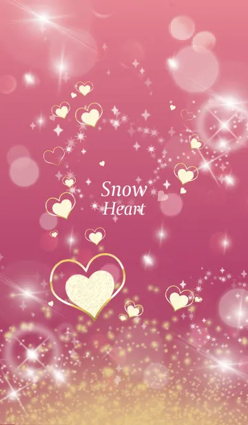[LINE着せ替え] ピンク : 恋愛運UP！ snow Heartの画像1