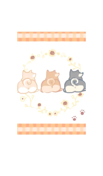 [LINE着せ替え] いぬケツ。ゆるふわ柴犬。の画像1