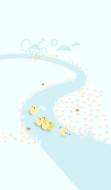 [LINE着せ替え] quack...keep up！ J-Gray.LightGrayBlueの画像1