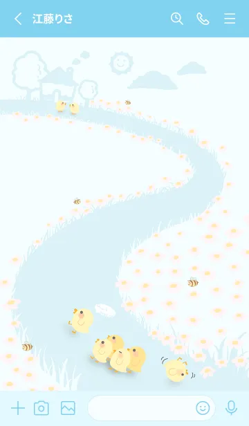 [LINE着せ替え] quack...keep up！ J-Gray.LightGrayBlueの画像2