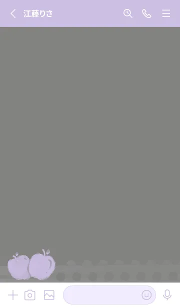[LINE着せ替え] Smudged apple J-gray. Gray purpleの画像2