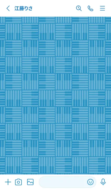 [LINE着せ替え] 和音 算崩しとピアノ鍵盤 縹色の画像2