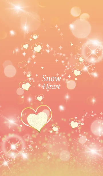 [LINE着せ替え] ベージュとピンク : 恋愛運UP！ snow Heartの画像1