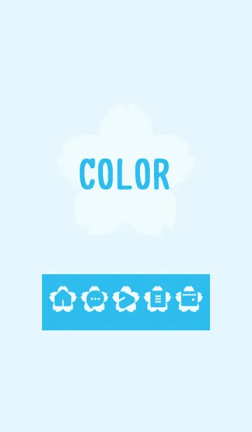 [LINE着せ替え] blue color E14の画像1