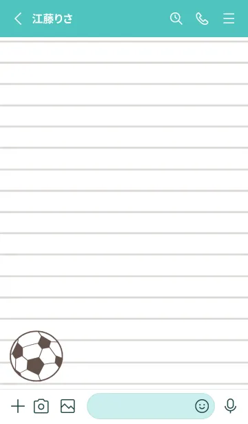 [LINE着せ替え] FOOTBALL NOTEBOOK/ビリジアンの画像2