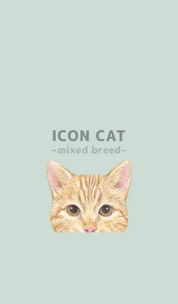 [LINE着せ替え] ICON CAT - ミックス - PASTEL GR/13の画像1