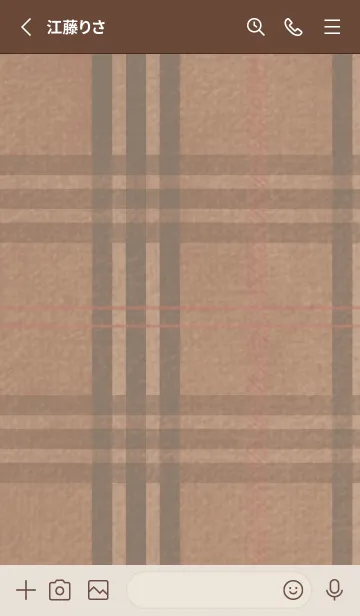 [LINE着せ替え] チェック柄 St 02 - ブラウン 02の画像2