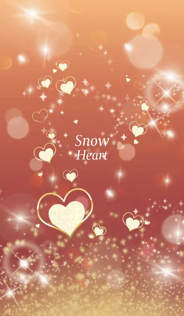 [LINE着せ替え] ボルドー : 恋愛運UP！ snow Heartの画像1