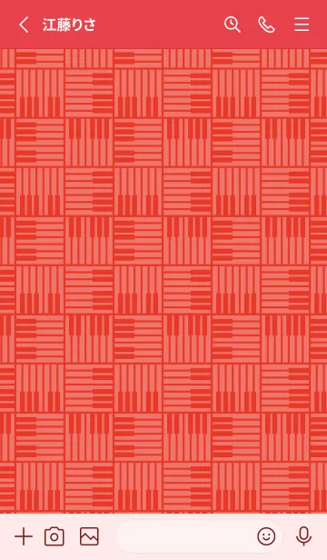 [LINE着せ替え] 和音 算崩しとピアノ鍵盤 紅緋の画像2