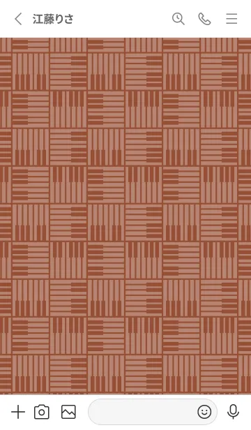 [LINE着せ替え] 和音 算崩しとピアノ鍵盤 檜皮色の画像2